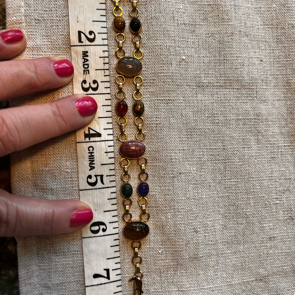 CARLA - Double link scarab bracelet - Picture 10 of 10